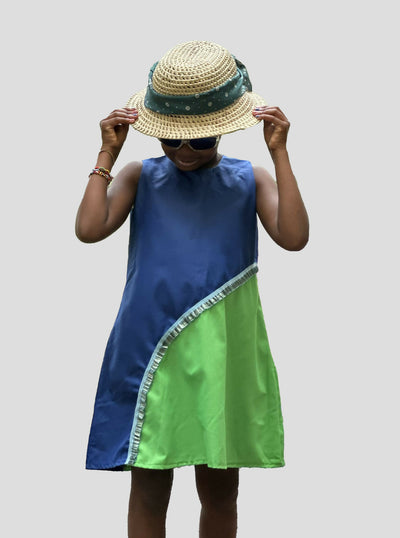 Knk Girls Colorblock Dress - Blue / Green
