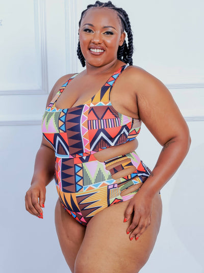 Shells Attic Swimwear Suit Monokini - Orange - Shopzetu