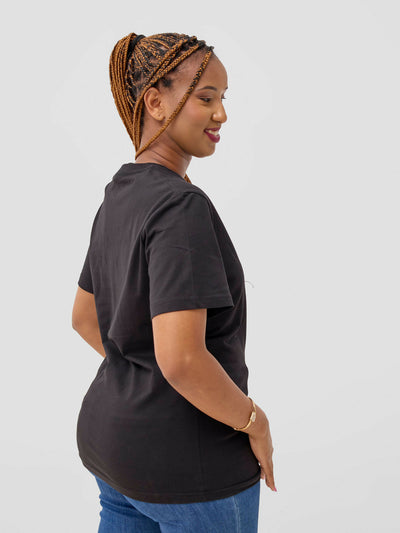 Zuria Fashions Unisex Roundneck T-shirt - Black - Shopzetu