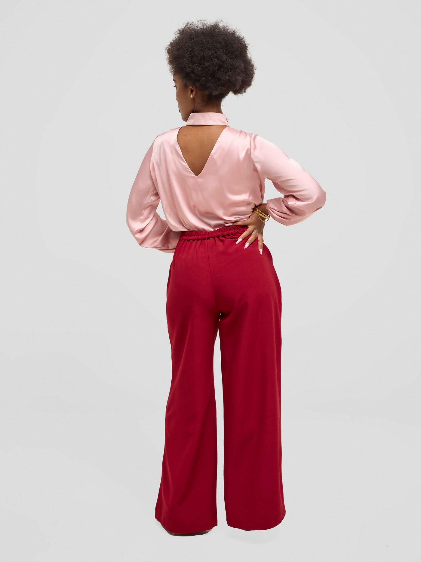 Elsie Glamour Ariana Top - Pink - Shopzetu