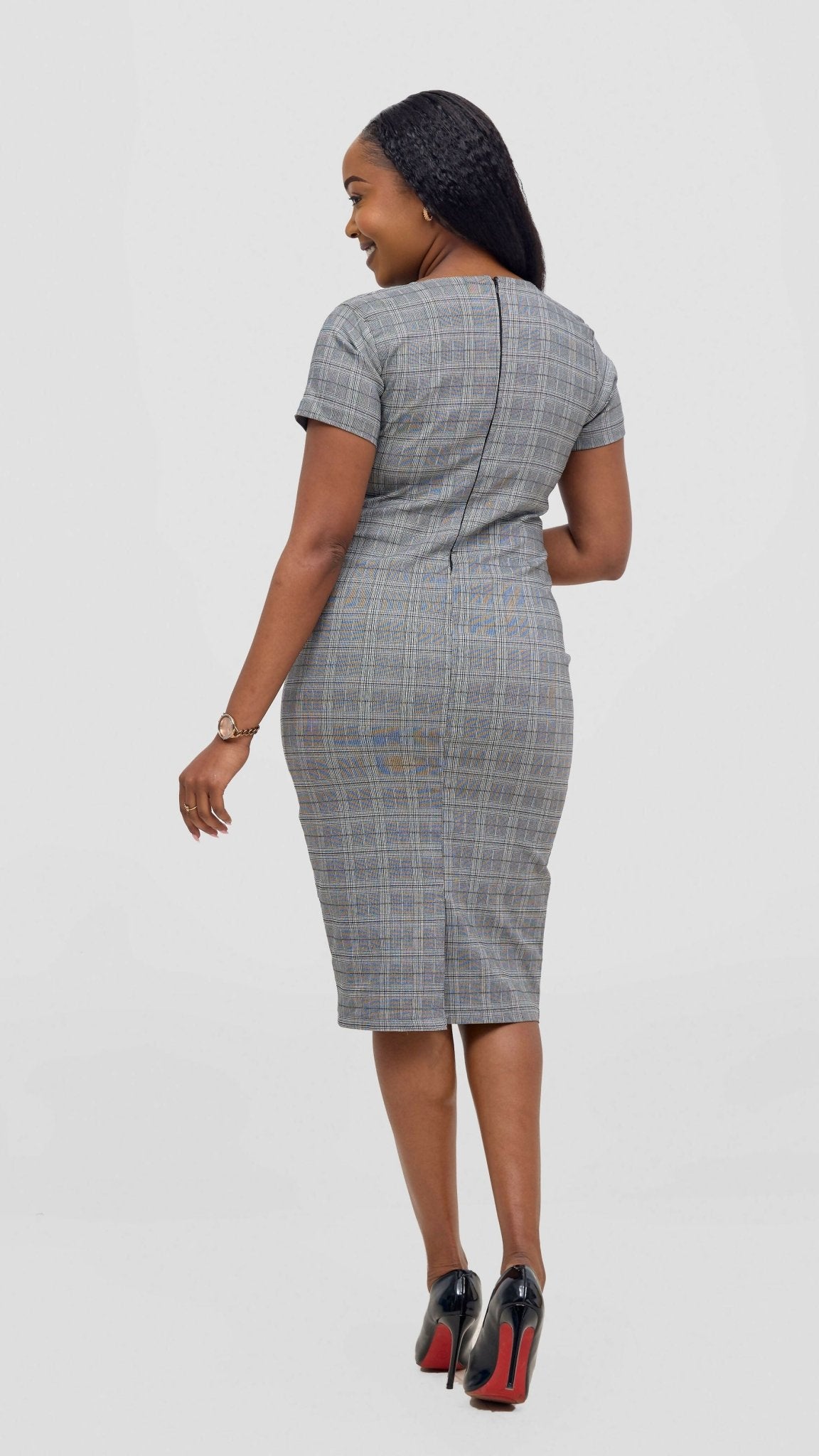 Kakiba Collections Straight Betty Official Dress - Beige - Shopzetu