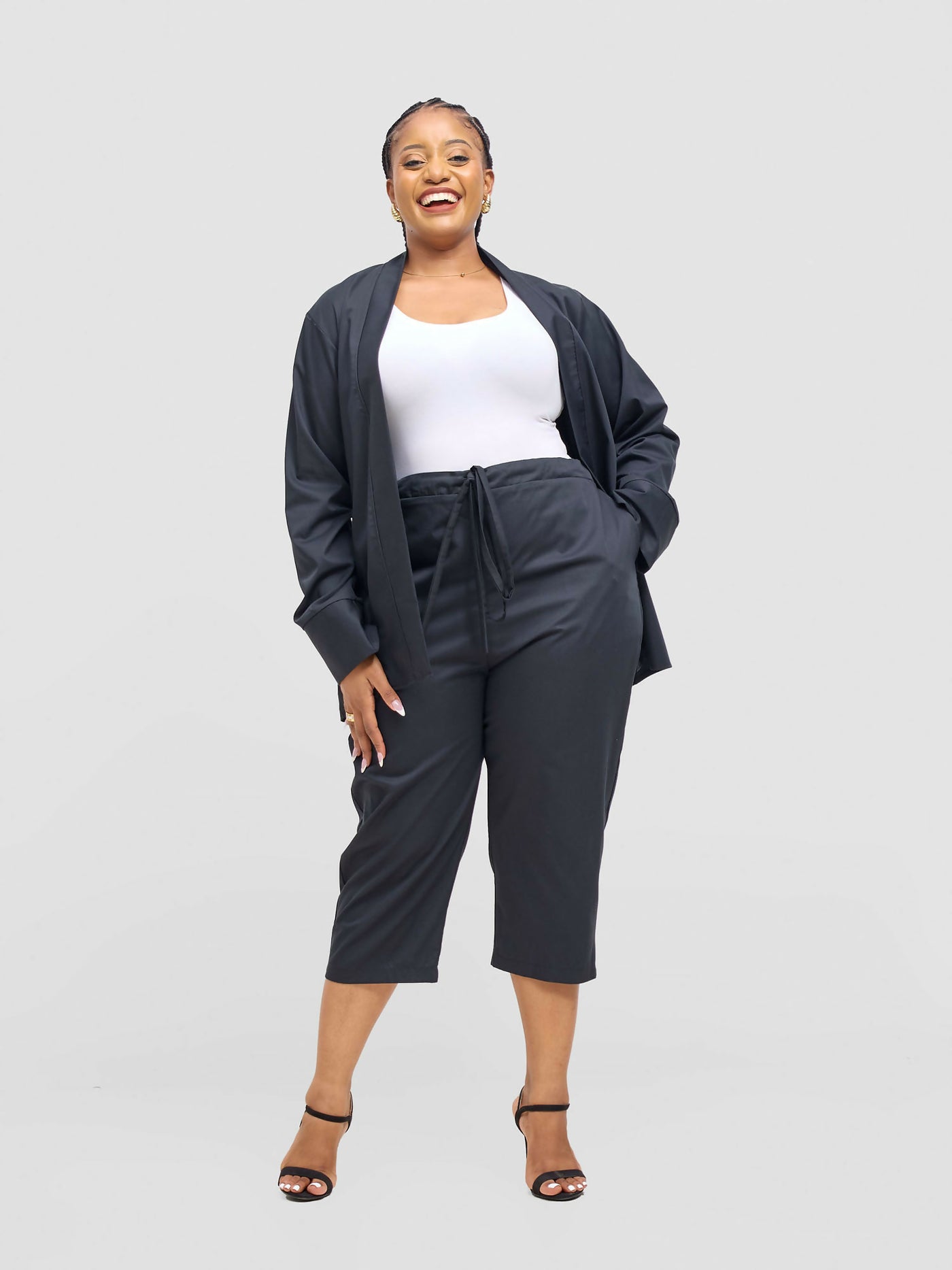 Lizola Juliana 2pc Set - Black - Shopzetu