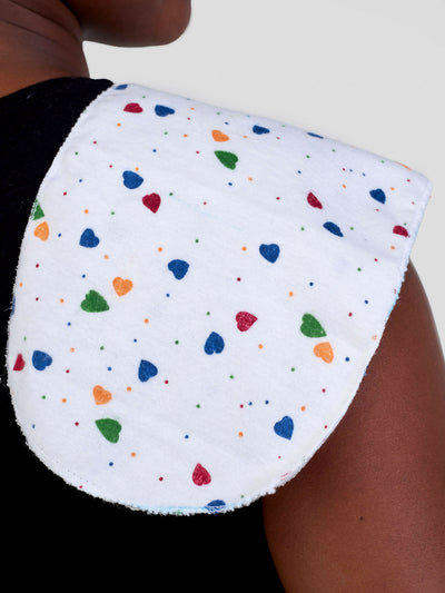 Baby Banda Burping Clothes - White Print - Shopzetu