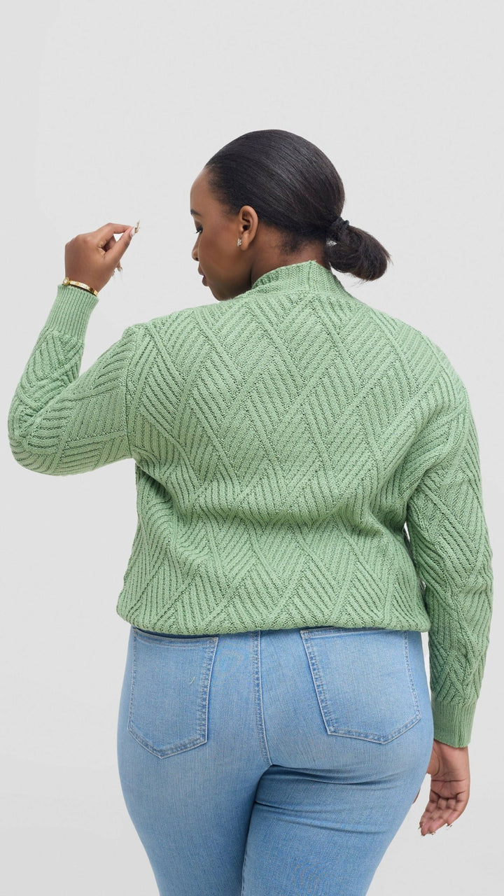 The Fashion Frenzy Button Cardigan Sweater - Green - Shopzetu