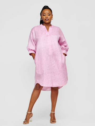 Tuli Nuru Shirt Dress - Lilac - Shopzetu
