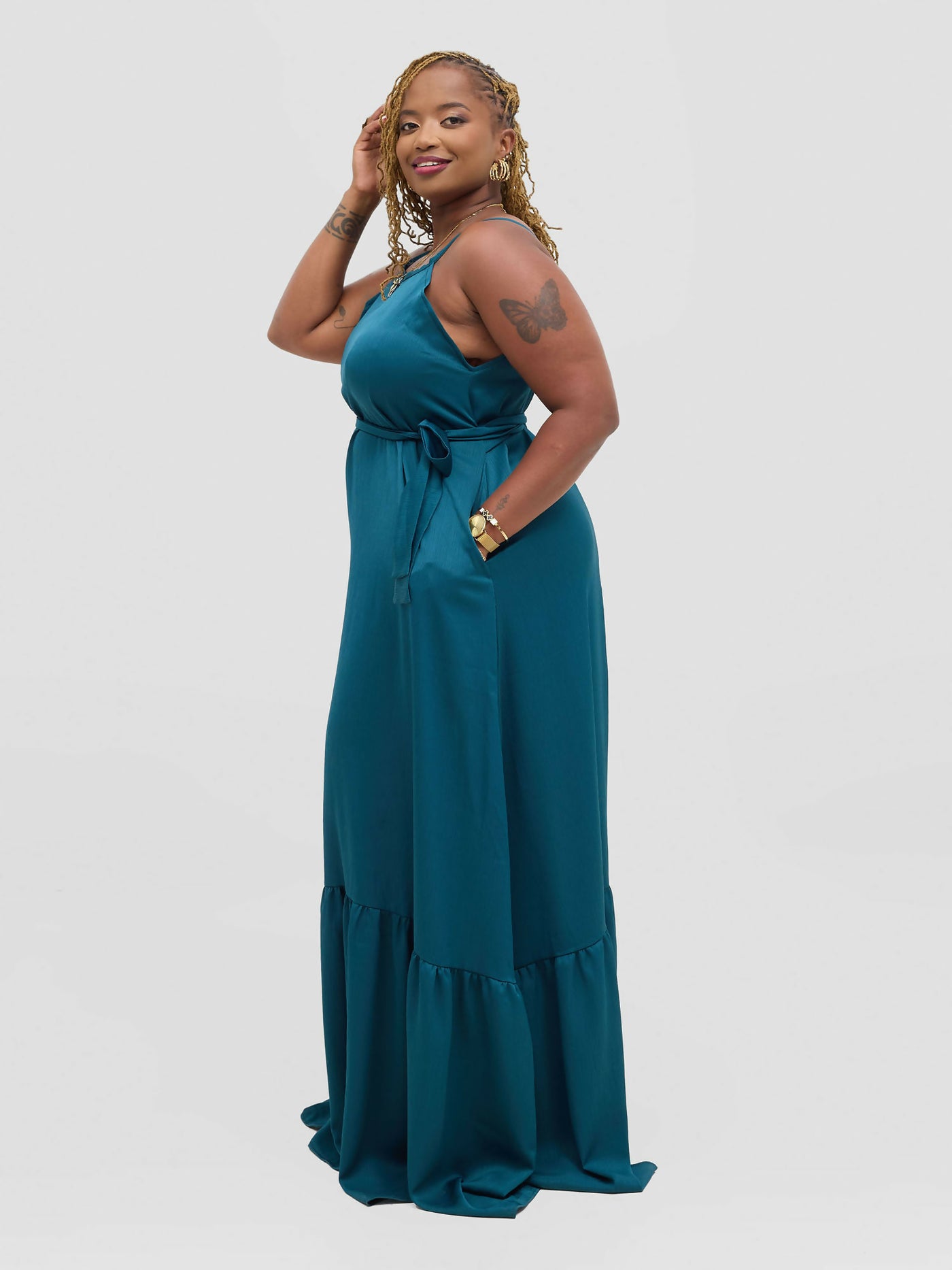 Lokali Designs Lola Dress - Teal - Shopzetu