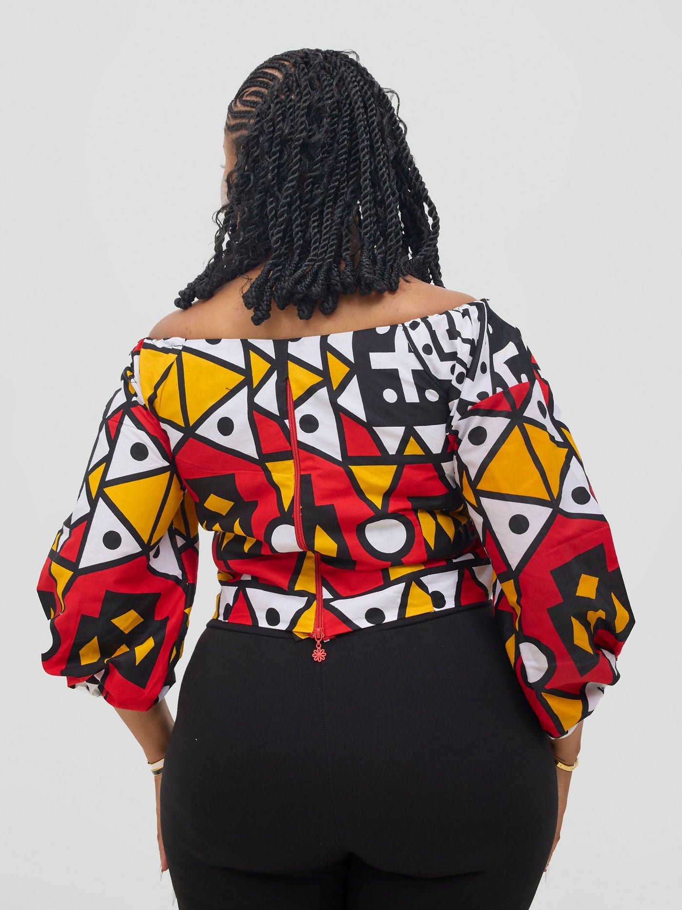 Gravio Fashions Faiza Crop Top - Red - Shopzetu