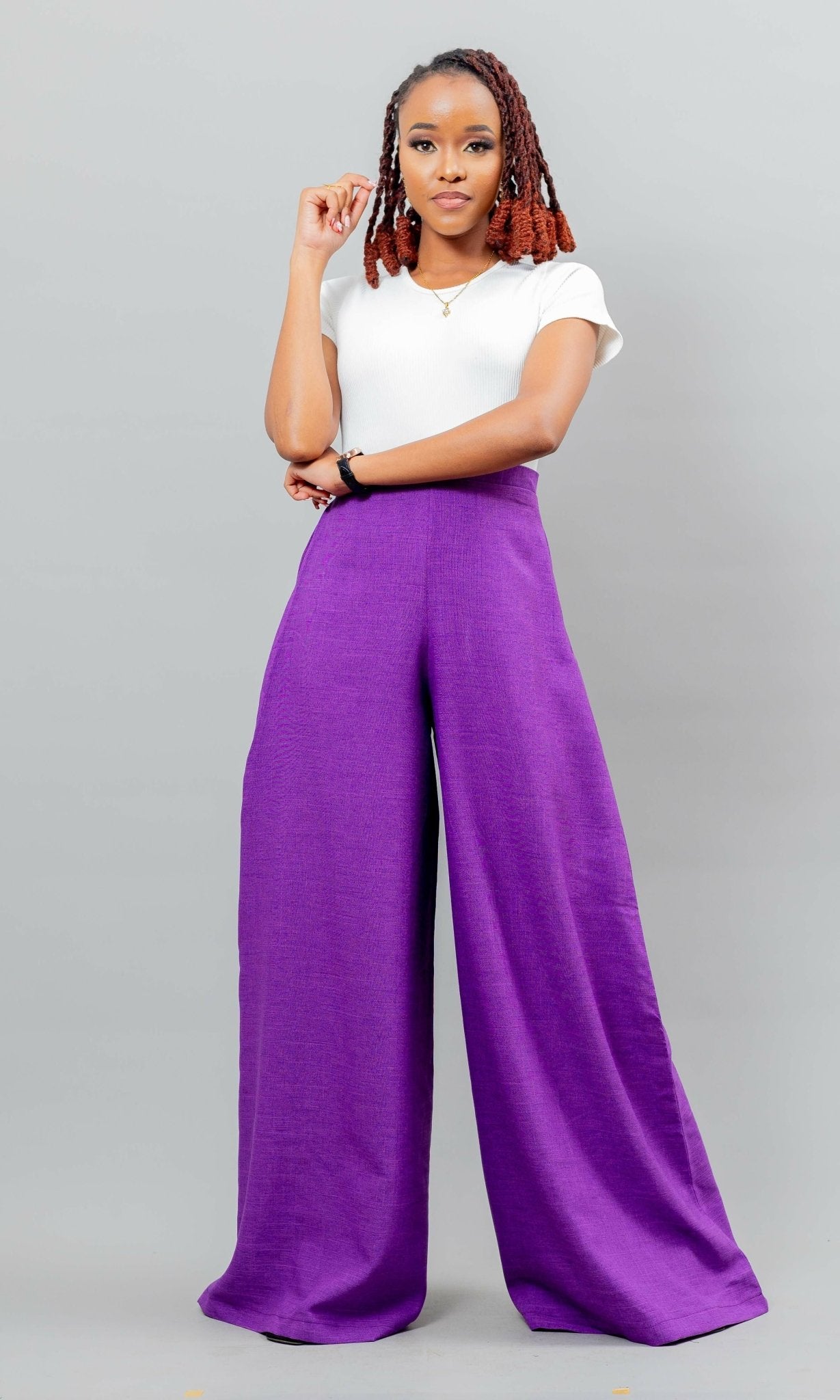 Afriwia Topazi Pant - Purple - Shopzetu
