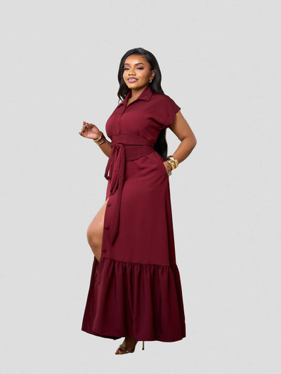 Plainchic Nisha Dress - Burgundy