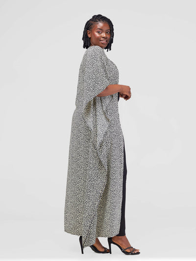 Polka Kimono - Black / White