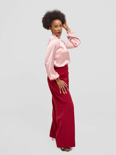 Elsie Glamour Ariana Top - Pink - Shopzetu