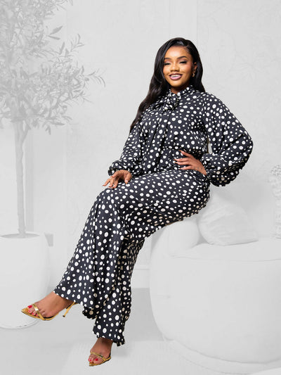 Plainchic Polka Dot Set - Black / White