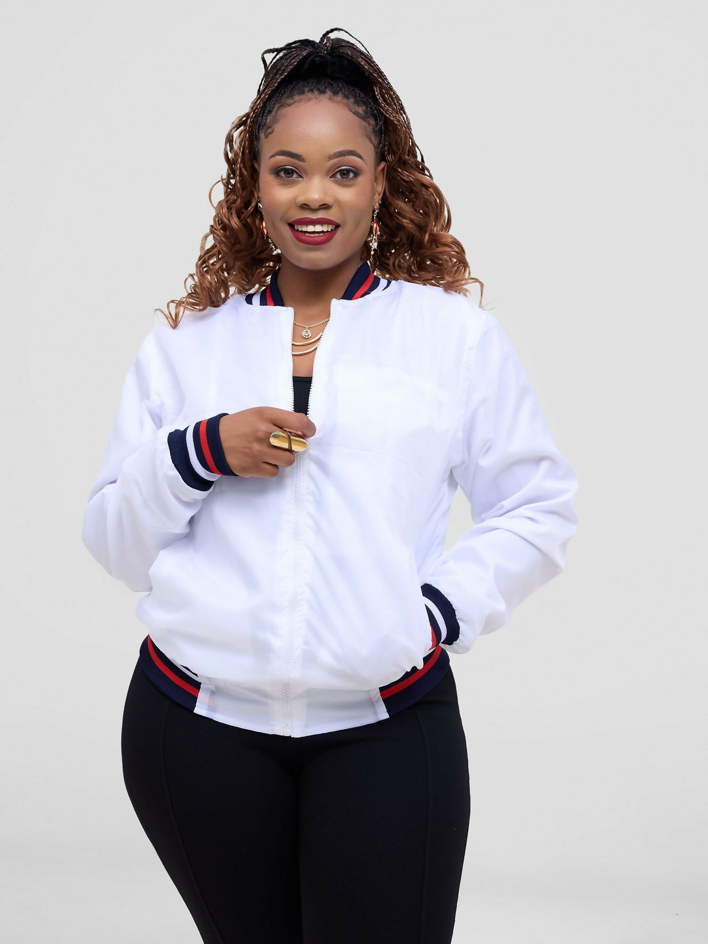 Timyt Urban Wear Nova Bomber Jacket - White - Shopzetu