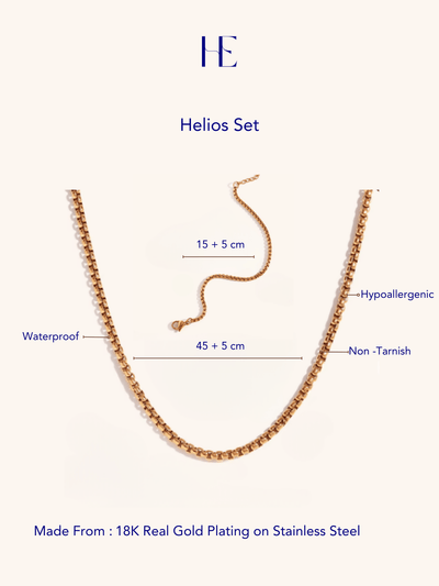 Her Essence Helios Unisex Necklace - Gold - Shopzetu