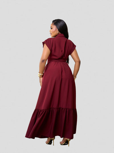 Plainchic Nisha Dress - Burgundy