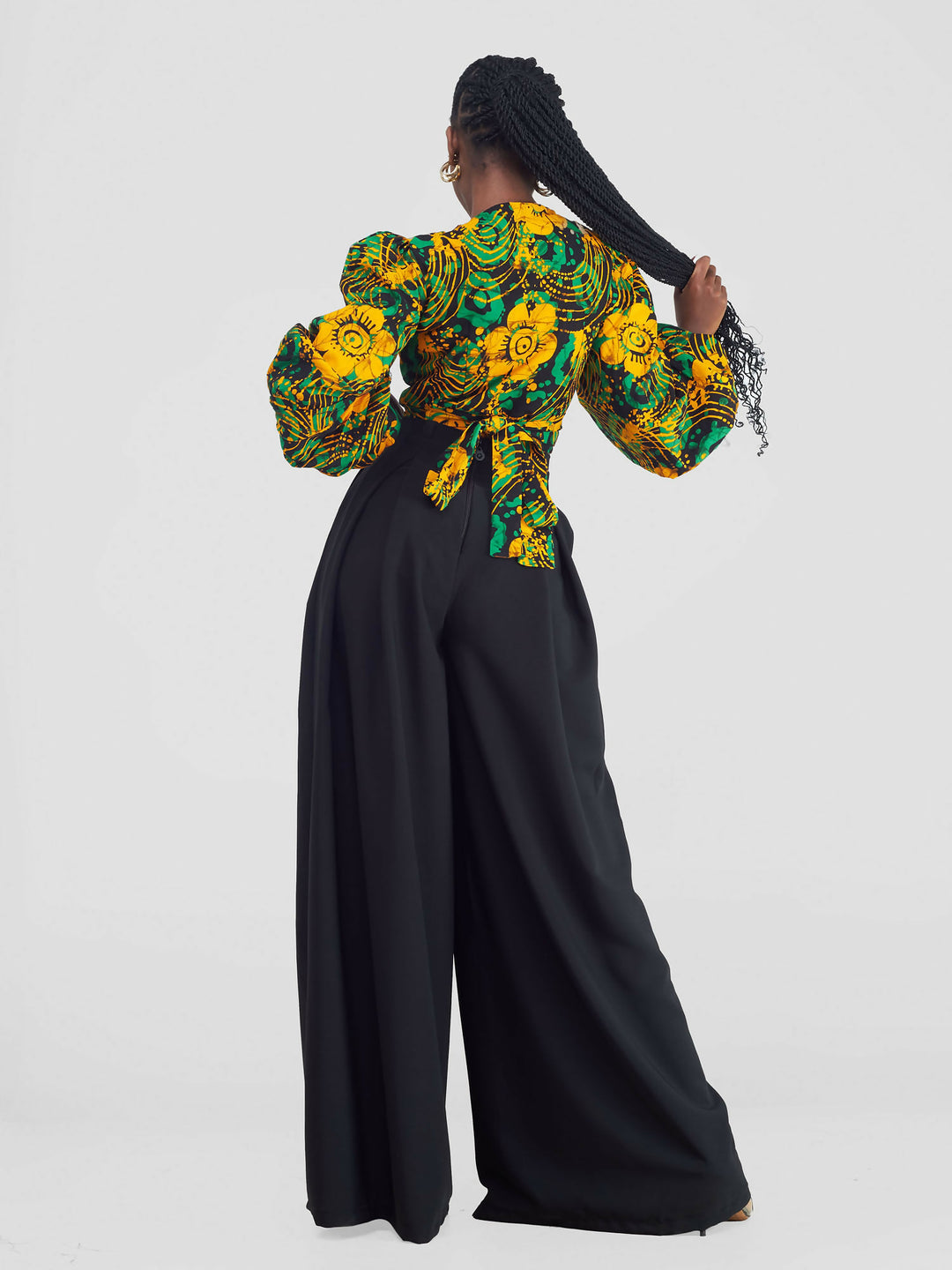African Yuva Tulips Pants - Black