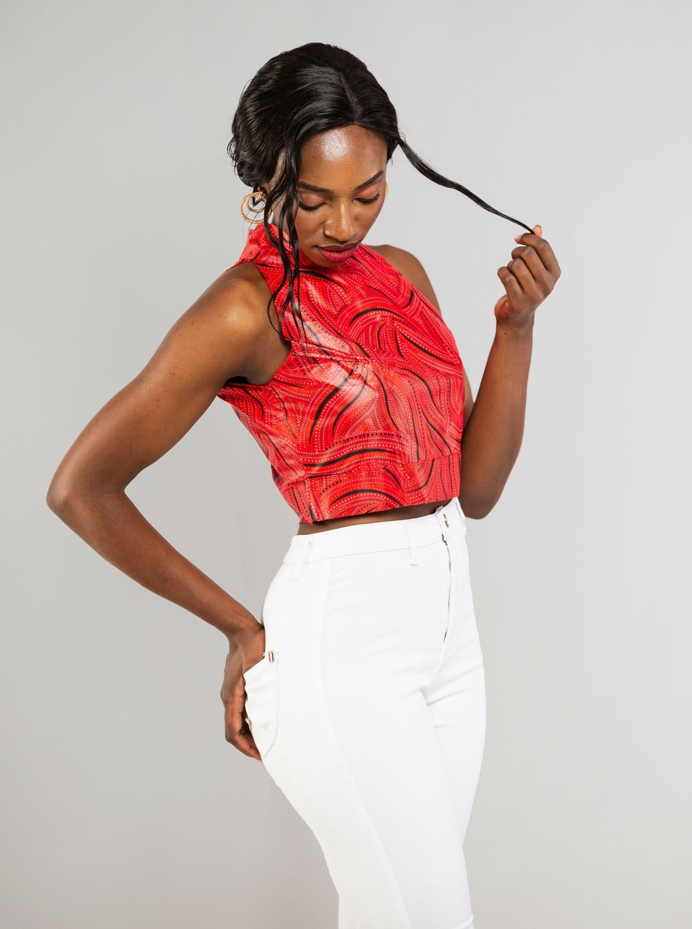 Da'joy Fashions Paltz Top - Red - Shopzetu