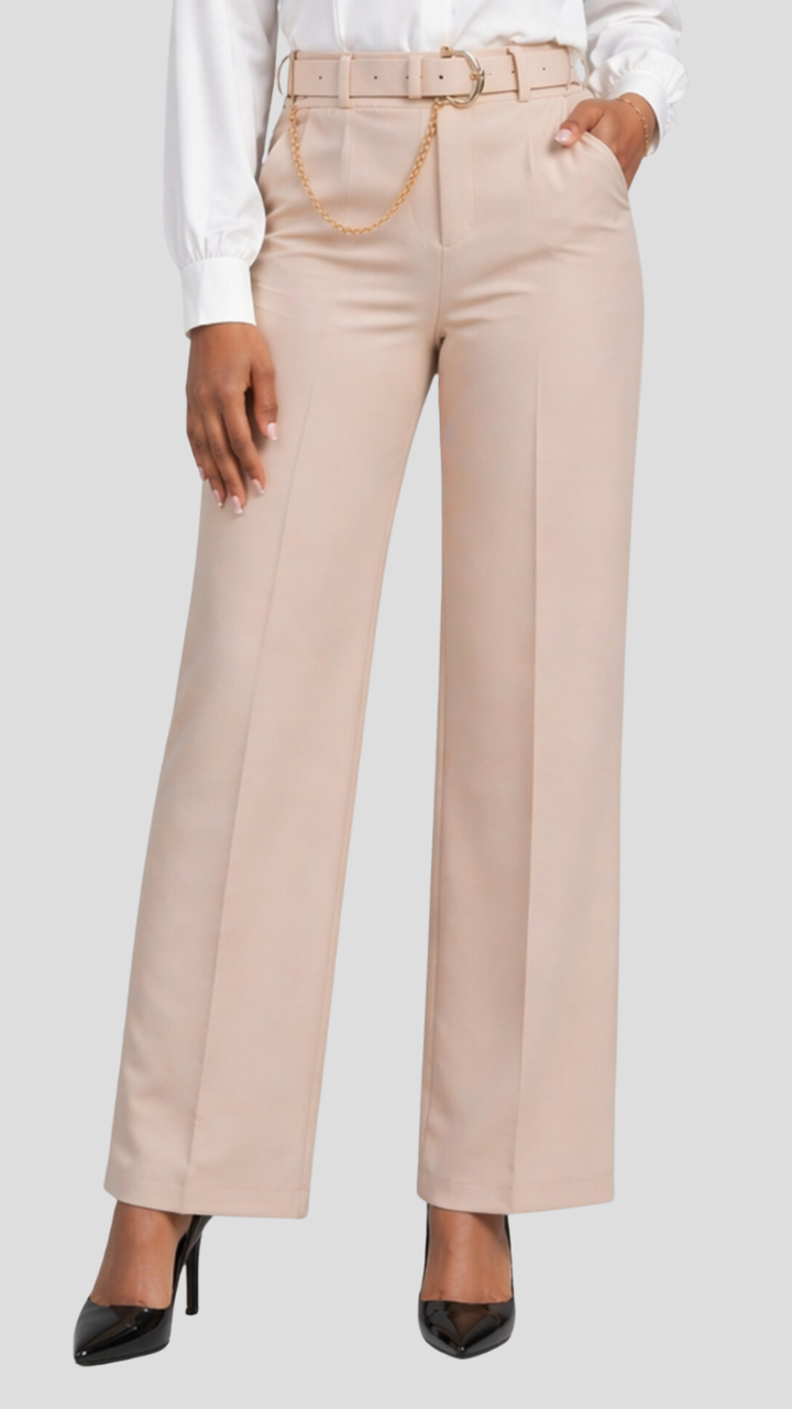 The Fashion Frenzy Flared Trouser - Cream