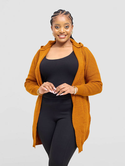 Hooded Sweater - Rust - Shopzetu