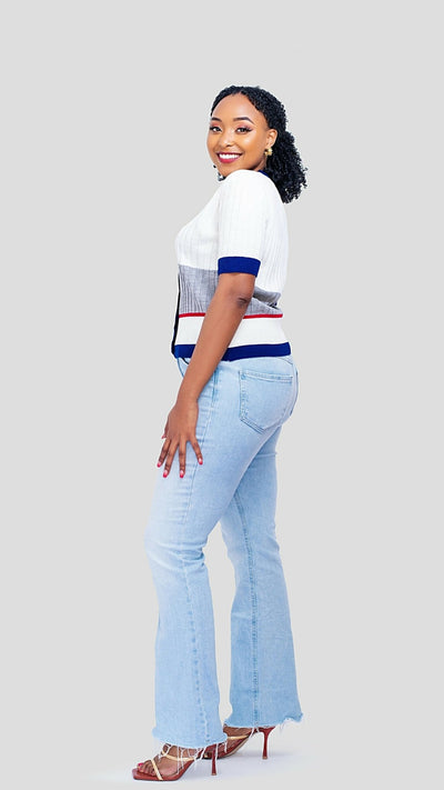 The Fashion Frenzy Sweater Top - White - Shopzetu