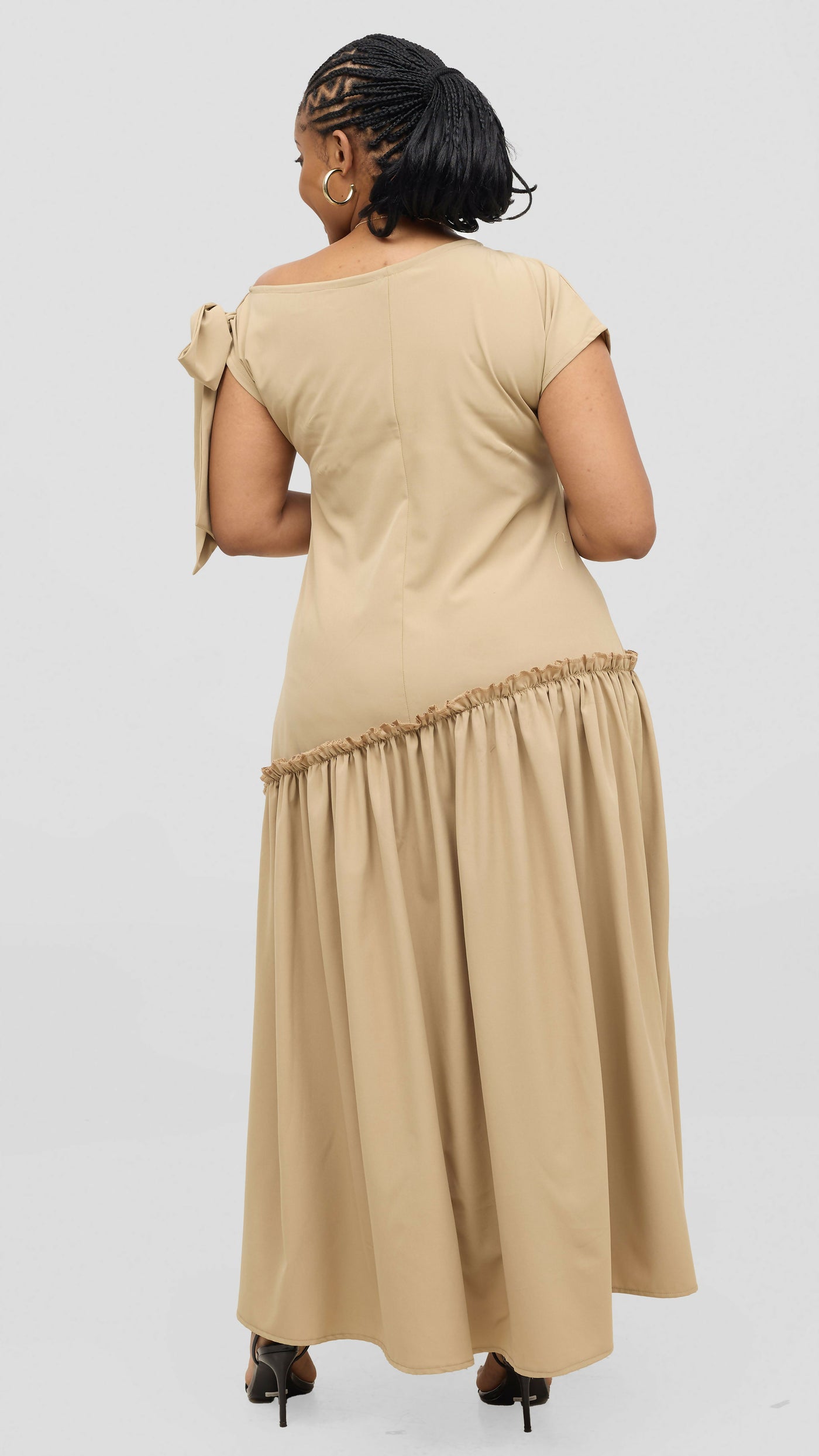 Jolly Fancy Wear Tanua Shift Dress - Beige