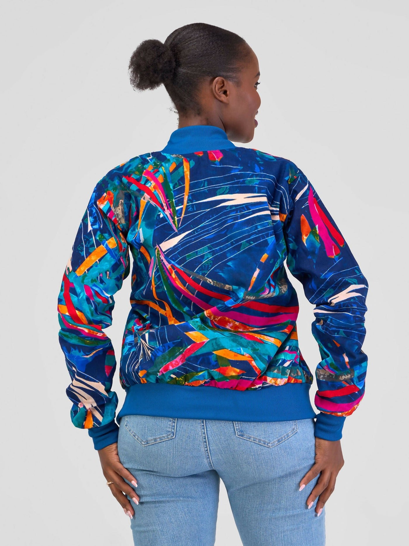 Marumara Creations Tula Bomber Jacket - Turquoise - Shopzetu