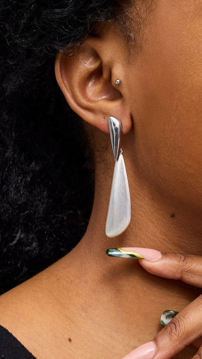Accessorize With Style Statement Earring - Silver - Shopzetu
