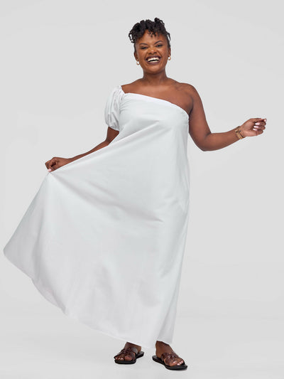 Izulu Olomunyak Dress - White - Shopzetu