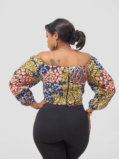 Gravio Fashions Wanja Offshoulder Top - Peach - Shopzetu