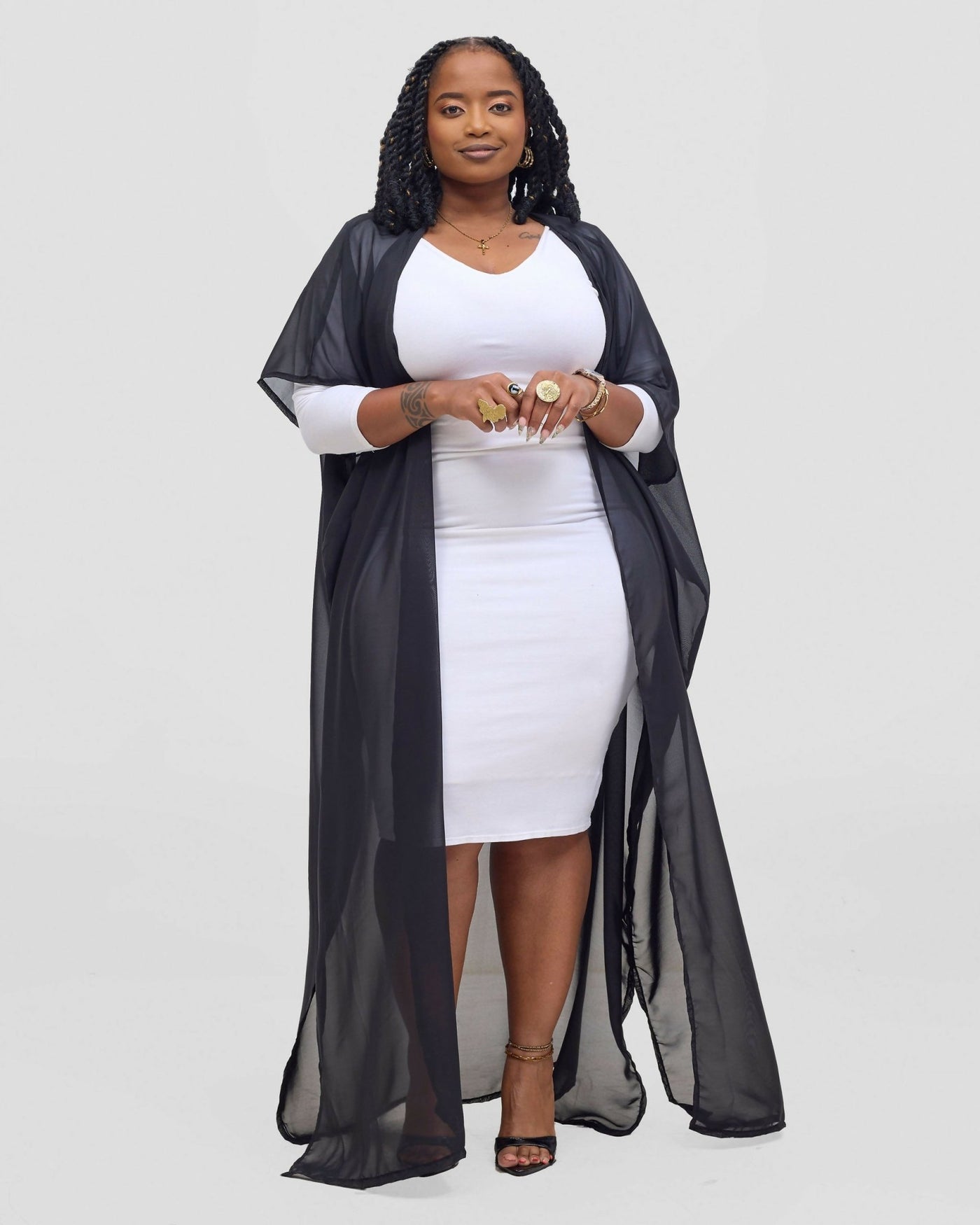 Poised Kimono - Black - Shopzetu