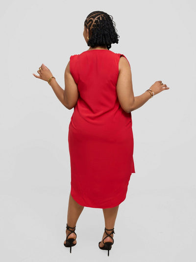 Kakiba Collections Zipporah High Low - Red - Shopzetu