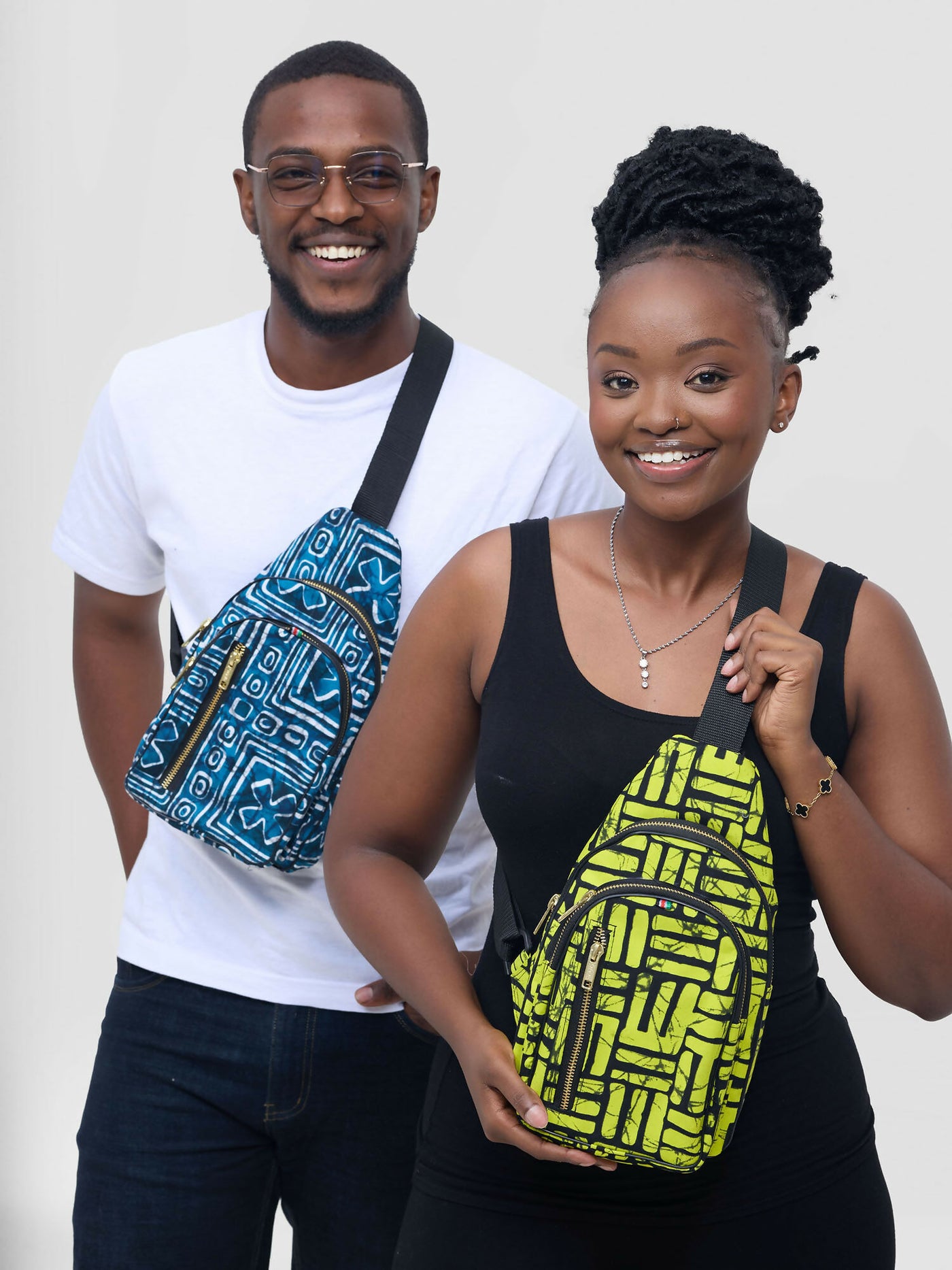 Taji Crossbody Bag - Black / Yellow - Shopzetu