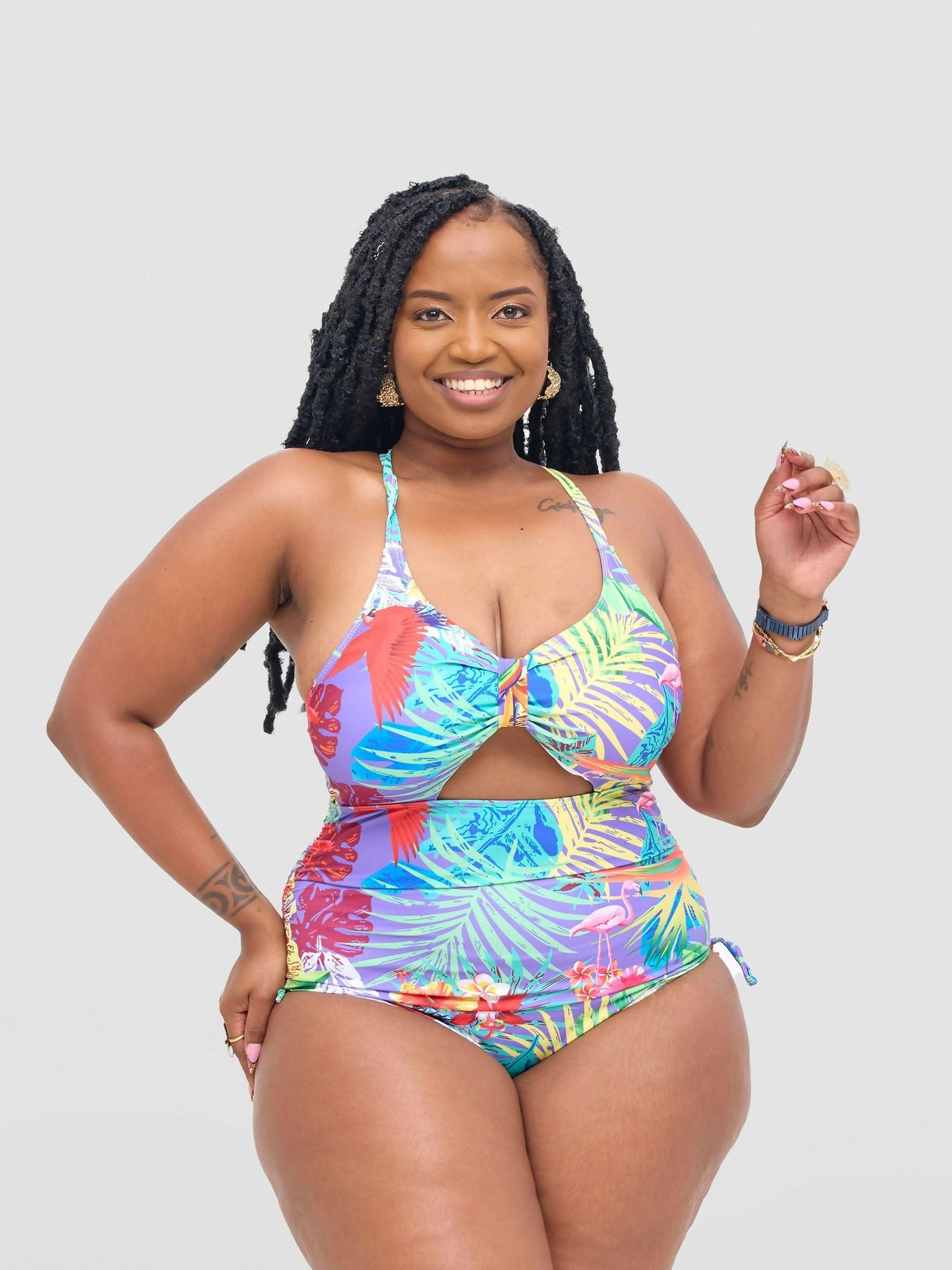 Shells Attic Monokini Swimwear Suit - Purple - Shopzetu