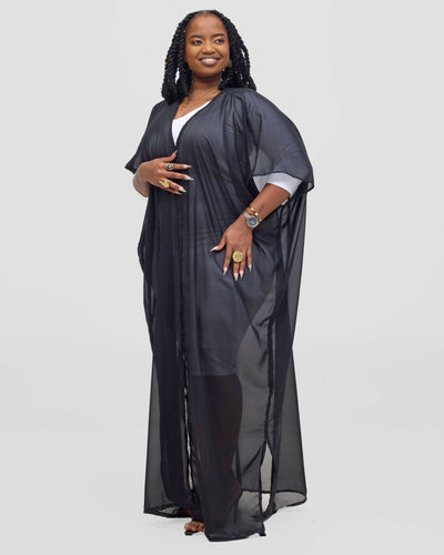 Poised Kimono - Black - Shopzetu