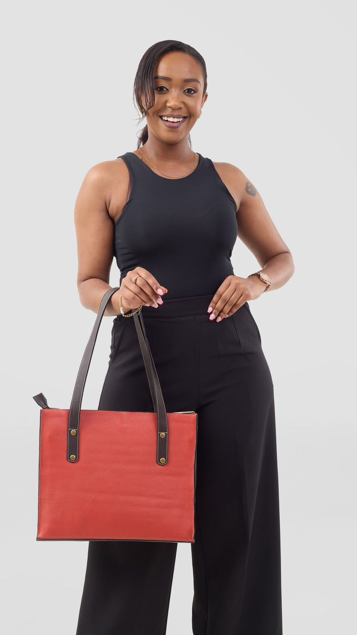 Foiyd Leather Ansaki Tote Bag - Red