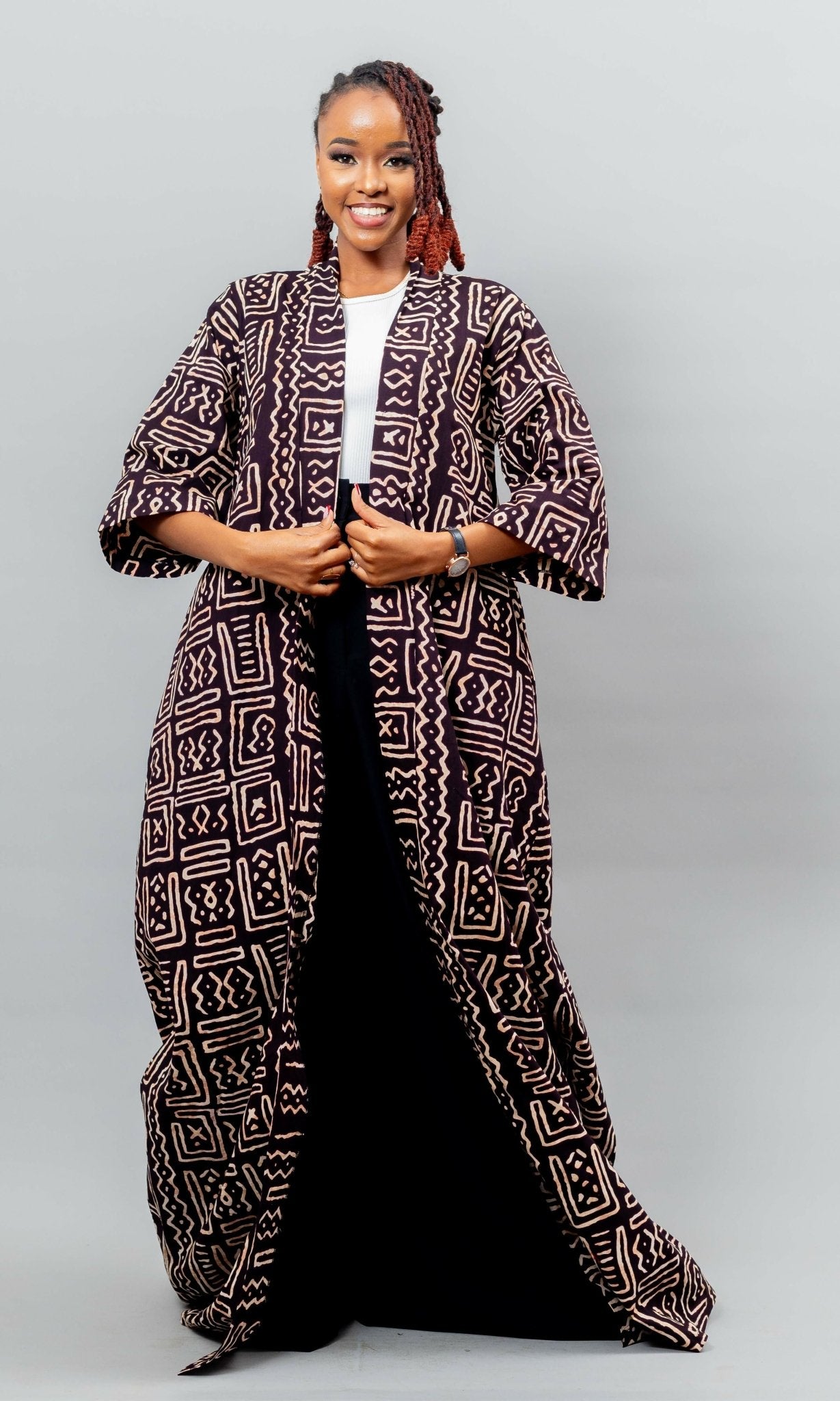 Afriwia Mvule African Print Kimono - Ankara - Shopzetu