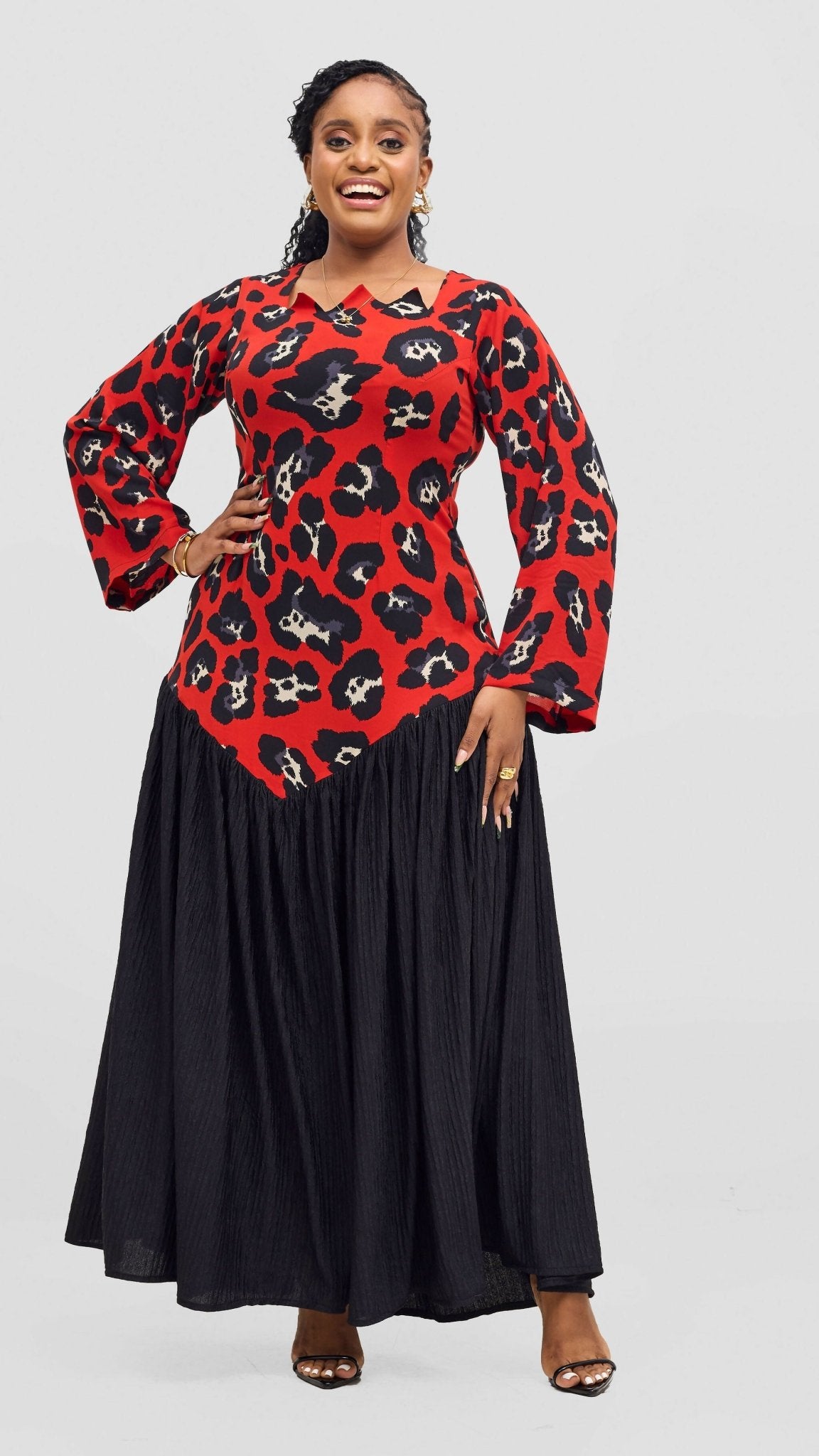 Inroses Glee Dress - Black / Red - Shopzetu