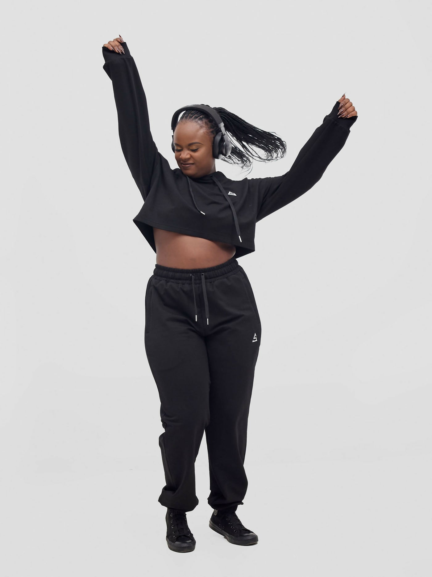 Rotator Active Wear Women's Lifestyle Tracksuit Set - Black - Shopzetu