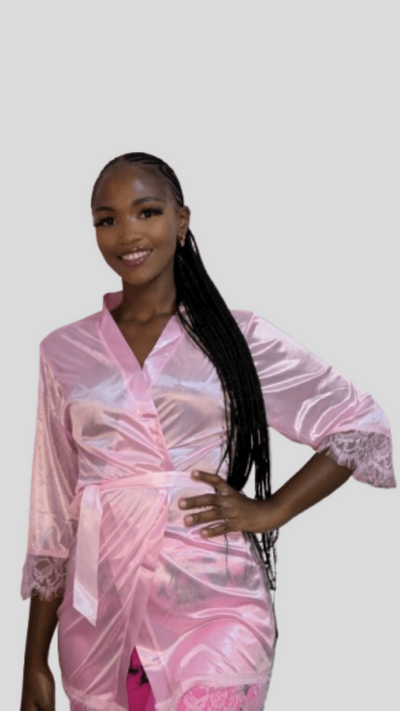Warigia Creations Silk Gown - Pink - Shopzetu