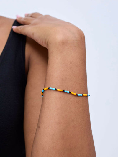 Dianaah J Beaded Bracelet - Yellow / Blue - Shopzetu