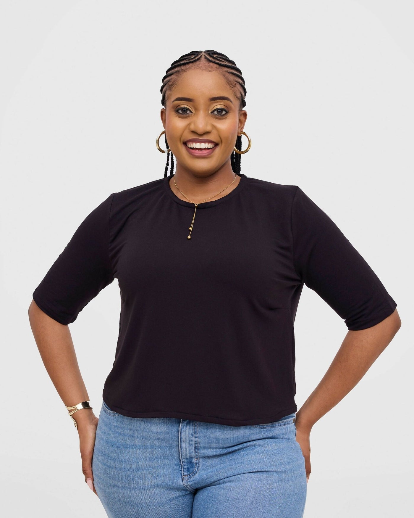 Gravio Fashions Nyausi Top - Black - Shopzetu