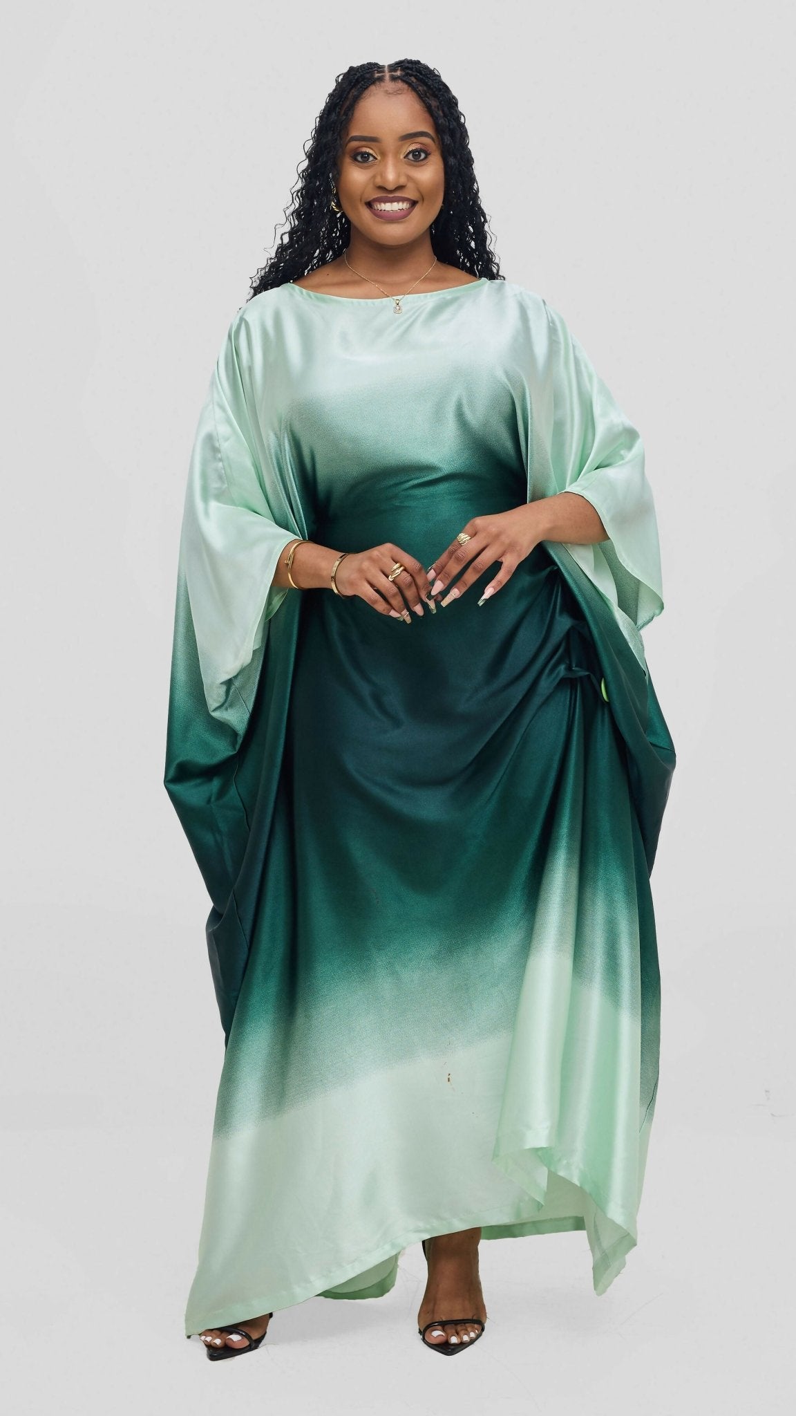 Jolly Fancy Wear Dola Dress - Emerald - Shopzetu