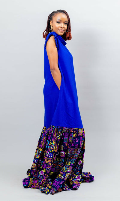 Afriwia Jacaranda Dress - Blue - Shopzetu