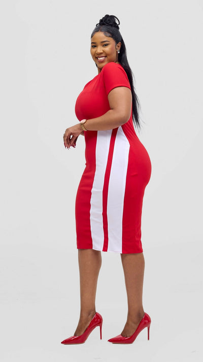 Kakiba Collections Linah Dress - Red - Shopzetu