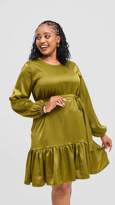 Lizola Adele Shift Dress - Green - Shopzetu