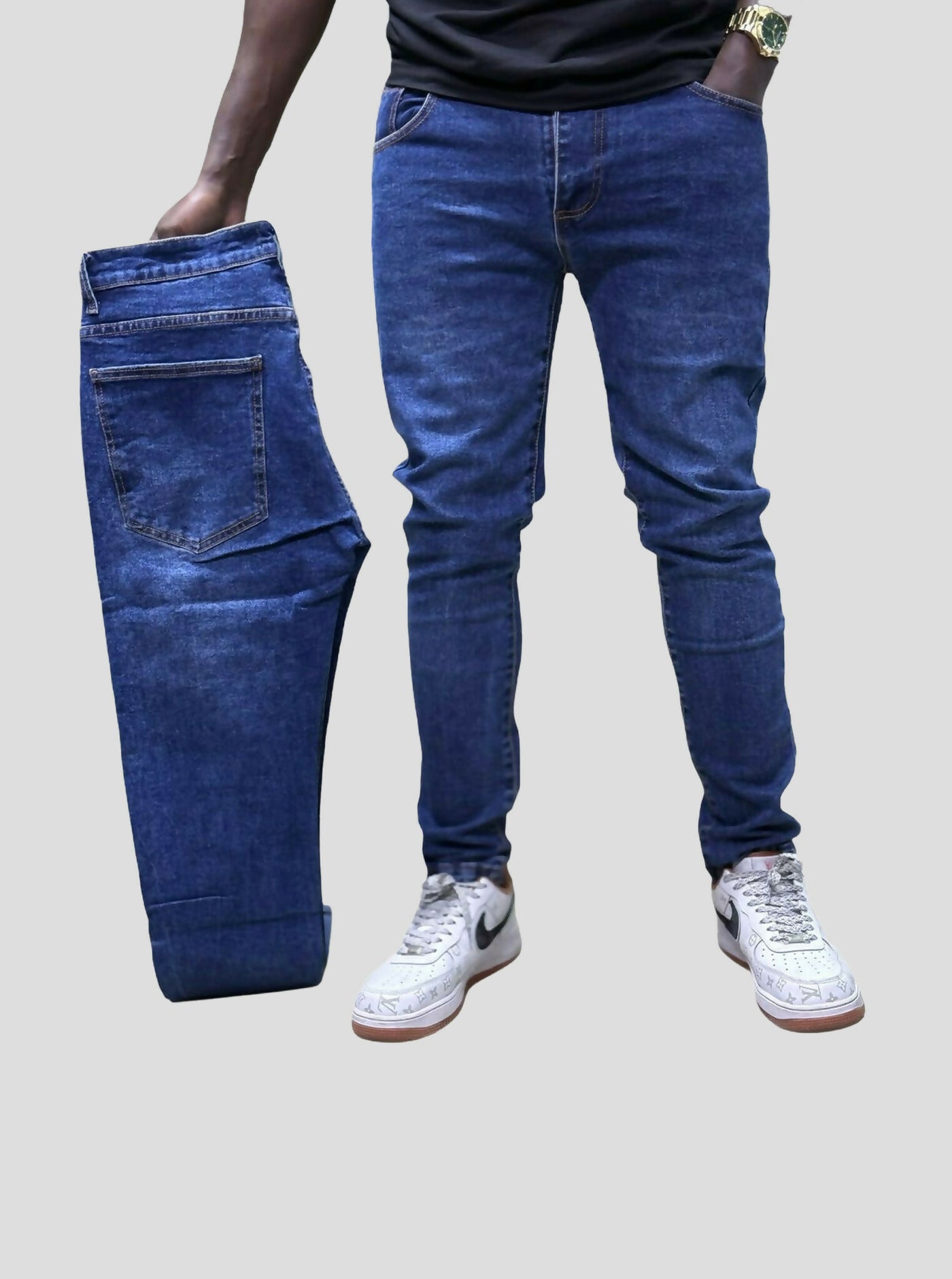 Stylish Brothers Non Fade Slim Fit Men Jean - Blue - Shopzetu