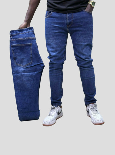 Stylish Brothers Non Fade Slim Fit Men Jean - Blue - Shopzetu