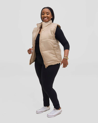 TimyT Urban Wear Comfort Puff Jacket - Beige - Shopzetu
