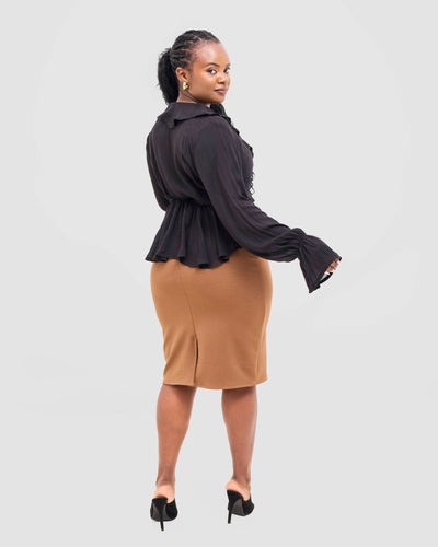 Silk House Collection Misty Top - Black - Shopzetu