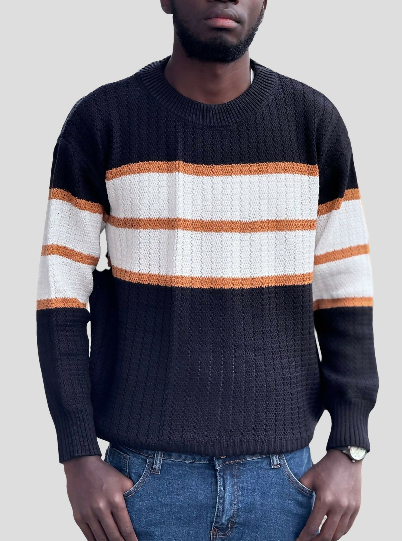 Stylish Brothers Unisex Knitted Sweater - Black - Shopzetu